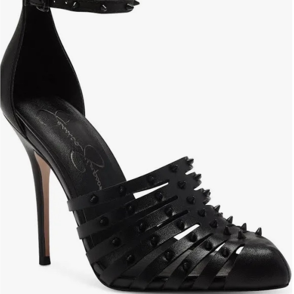 Jessica Simpson Black Heels with Woven Texture